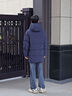 波司登（BOSIDENG）冬羽絨服男女情侶款90絨連帽百搭保暖冬季厚外套B250245560 藏青釉5A81 L 170/92A 體重約120-130斤 曬單實(shí)拍圖