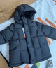 保姆鵝 兒童羽絨服短款連帽聚暖童裝男女童防風(fēng)御寒加厚外套冬[NG2860] 炭黑 120 曬單實(shí)拍圖