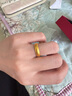 卡鉑亞古法黃金戒指 足金9999天元泥鰍背圓戒男女款對戒結婚素圈指環(huán) 古法黃金戒指 5.40克（10號）寬約4.1mm 曬單實(shí)拍圖