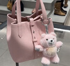 CHARLES&KEITH25秋新品簡(jiǎn)約通勤手提水桶包菜籃子包生日禮物CK2-10151518 Cotton Candy Pink棉花糖粉 S 曬單實(shí)拍圖