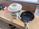 羅婭1000W折疊電煮鍋旅行鍋出差小電鍋1-2人電炒鍋分體式電火鍋電熱鍋宿舍鍋多功能鍋 2L滿鍋 雙鍋配置 曬單實(shí)拍圖