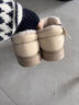 海瀾之家（HLA）高幫保暖全包跟棉拖鞋男士秋冬季新款家居加厚毛絨保暖情侶棉鞋 象牙米 38-39 【適合37-38碼腳】 曬單實(shí)拍圖