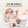 英氏（YEEHOO）嬰兒保溫奶瓶新生兒奶瓶?jì)和乇瓔雰簩W(xué)飲杯便攜吸管水杯保溫壺 保溫奶瓶 300ml 貴族白-配三頭 曬單實(shí)拍圖