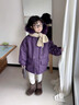G.duck女童派克服棉服外套秋冬2026新款兒童洋氣冬季女寶寶加絨加厚冬裝 紫色加絨 140 適合身高130-140cm年齡9- 10歲c 曬單實(shí)拍圖
