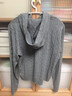 優(yōu)衣庫女裝可機(jī)洗紐花針織連帽套頭衫/25秋冬新款478871 06 鉛灰色 L /160/88 曬單實拍圖