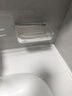 潛水艇免打孔肥皂盒香皂盒瀝水高檔壁掛式置物架雙層洗衣皂盒掛壁式上墻 白色-雙層肥皂瀝水盒 曬單實(shí)拍圖
