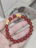 石玥珠寶收藏級8mm紅瑪瑙手串黃金雙貔貅本命年轉運水晶瑪瑙手鏈男女士款 曬單實(shí)拍圖