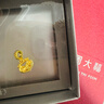 周大福鎖愿小鼻嘎荷花鎖包足金黃金吊墜(工費280)約1g F236623 曬單實(shí)拍圖