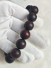 石玥珠寶泥料印度小葉紫檀木手串盤(pán)玩佛念珠黑曜石貔貅手鏈男女士款 15mm 曬單實(shí)拍圖