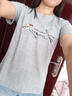啄木鳥灰色好棉短袖t恤女夏季2025新款時(shí)尚寬松百搭女士體恤上衣 灰色 L (建議95-110斤) 曬單實(shí)拍圖