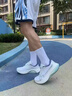 團(tuán)團(tuán)庫(kù)襪子長(zhǎng)筒男女均碼四季純色舒適防臭透氣束腰運(yùn)動(dòng)高幫情侶學(xué)生襪子 白色【長(zhǎng)筒款】 均碼 【六雙裝】 曬單實(shí)拍圖