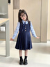 衣諾坊兒童演出服校服女童連衣裙套裝春秋新品主持人中大童團體畢業(yè)園服 曬單實(shí)拍圖