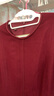 YINER音兒專(zhuān)選2025秋季新款法式緞面圓繩領(lǐng)羊毛混紡A字傘擺連衣裙 酒紅 L 曬單實(shí)拍圖