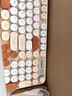 蝰蛇WK300 無(wú)線(xiàn)藍牙雙模鍵盤(pán)鼠標套裝可充電鍵鼠高顏值男女生筆記本臺式電腦家用辦公手機iPad平板通用 奶咖色【2.4G+藍牙】無(wú)線(xiàn)鍵鼠套裝（充電款） 曬單實(shí)拍圖