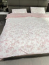 南極人（Nanjiren）雕花牛奶絨四件套冬季珊瑚絨加絨加厚冬天單人宿舍床上三件套床品 繁花-櫻粉絮【高克重牛奶絨 厚實(shí)保暖】 1.8m 床單款 四件套-被套200x230cm 曬單實(shí)拍圖