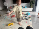 戴維貝拉男童五分褲套裝寶寶國風(fēng)漢服兩件套夏裝兒童衣服 曬單實(shí)拍圖