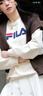 FILA 斐樂(lè )官方情侶款套頭衛衣25秋冬季新款休閑寬松長(cháng)袖加絨保暖上衣 【加絨款】蒸汽白-IV XL 180/100A/XL 曬單實(shí)拍圖