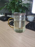 雅集耐熱玻璃茶杯筑銘杯茶杯泡茶杯帶不銹鋼內膽木蓋喝水杯子 曬單實(shí)拍圖