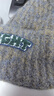CACUSS帽子女秋冬保暖毛線(xiàn)帽大頭圍針織帽戶(hù)外套頭帽堆堆冷帽 灰藍彩紗 曬單實(shí)拍圖