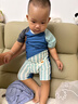 lemonkid兒童泳衣分體夏男女童游泳衣寶寶連體防曬泳裝 清羽藍連體90 曬單實(shí)拍圖