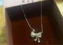 周大生流蘇蝴蝶結銀項鏈女S925鎖骨鏈小眾設計感生日禮物送女友 曬單實(shí)拍圖