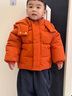 木木屋（mumuwu）童裝兒童棉服冬季男童外套加絨加厚女孩棉衣保暖寶寶棉襖嬰兒冬裝 橘色 100 適合90-100cm年齡3-4歲 曬單實(shí)拍圖