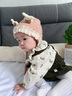 貝娜茜嬰兒帽子秋冬季寶寶毛線(xiàn)帽針織帽嬰幼兒漁夫帽公主風(fēng)護耳保暖加厚小兔子-粉色6-18個(gè)月（44-48CM） 曬單實(shí)拍圖