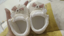 米嘟爾嬰兒鞋秋季女寶寶軟底鞋松緊帶棉布鞋不掉鞋套學(xué)步鞋0-1歲2小月齡 米色(舒舒抽繩鞋-芋粉蕾結) 13 L 內長(cháng)13cm 建議12-18月 曬單實(shí)拍圖