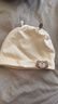 愛(ài)貝迪拉（AIBEDILA）嬰兒帽子初生男寶寶女小月齡新生幼兒秋冬季囟門(mén)胎帽0到3個(gè)月外出 【春秋雙層】牛乳黃 大碼【建議帽圍42-47cm】6-12月 曬單實(shí)拍圖