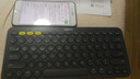 羅技（Logitech）時(shí)尚系列 K380 鍵盤(pán) 藍牙辦公鍵盤(pán) 無(wú)線(xiàn)鍵盤(pán) 女友 便攜超薄鍵盤(pán) 筆記本鍵盤(pán) 黑灰色 曬單實(shí)拍圖