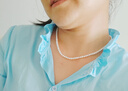 黛米4-5mm近圓無(wú)核淡水珍珠項鏈baby珠S925銀送女友媽媽生日禮物 曬單實(shí)拍圖
