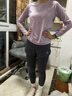 駱駝（CAMEL）長(cháng)袖兩件套健身服女瑜伽運動(dòng)裝 YK2226L5494 柔光紫 M 曬單實(shí)拍圖