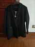 LAGOGO雙面毛呢西裝領(lǐng)大衣女拉谷谷2024年冬季新款中長(zhǎng)款通勤外套 黑色 L 曬單實(shí)拍圖