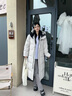 坦博爾戶(hù)外2025冬季新款羽絨服女長(cháng)款連帽運動(dòng)百搭保暖外套TE5550873D 縞羽灰 XS (160) 曬單實(shí)拍圖