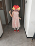 迪士尼女童公主裙夏季海邊度假風(fēng)背心裙女孩連衣裙裙子TD2EQ010 粉140 曬單實(shí)拍圖