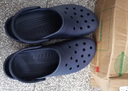 鯊鵜鶘洞洞鞋男士夏天外穿防滑厚底沙灘涼拖鞋包頭鞋001 克駱格黑色 46 曬單實(shí)拍圖