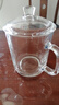VTyee加厚耐熱玻璃茶杯帶蓋茶飲杯蓋杯帶把杯子辦公家用喝水杯泡茶杯 DSZ002-425ml1只 曬單實(shí)拍圖