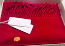 玖慕（JIUMU）純羊毛紅色圍巾女秋冬季披肩保暖圍脖圣誕節生日本命年禮物禮盒裝 曬單實(shí)拍圖