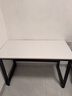 馨美凱電腦桌臺式家用簡(jiǎn)易書(shū)桌辦公桌簡(jiǎn)約現代工作臺租房臥室學(xué)習寫(xiě)字桌 【單桌1.6cm厚桌面】黑架+暖白色 長(cháng)120cm*寬60cm*高74cm 曬單實(shí)拍圖