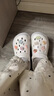 邦帛世洞洞鞋女夏季涼拖鞋踩屎感厚軟底增高沙灘EVA防滑卡通包頭涼鞋女 【白色】水晶動(dòng)物 35-36 曬單實(shí)拍圖