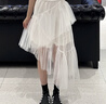 moussy 女裝新品解構不規則花邊蓬蓬紗裙半身裙010HA931-8871 020黑色 S 曬單實(shí)拍圖
