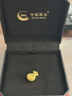 中國黃金（CHINA GOLD）黃金項鏈女士足金福袋吊墜轉運珠生日禮物送女友老婆 【今/次日達】足金吊墜約1.0g*配銀鏈 曬單實(shí)拍圖