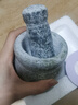 納麗雅（Naliya）搗蒜器石臼手動(dòng)研磨家用辣椒中藥食材蒜泥搗碎器 小號石臼拋光帶蓋子 曬單實(shí)拍圖