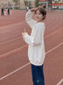 安踏運動(dòng)套裝女2025秋季新款時(shí)尚舒適百搭圓領(lǐng)休閑衛衣長(cháng)褲兩件套 【百搭款】雪花白+基礎黑【衛衣+直筒長(cháng)褲】 L /女生建議拍小一碼 曬單實(shí)拍圖
