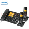 飛利浦（PHILIPS）無繩電話機(jī) 固定座機(jī) 子母機(jī) 家用辦公 一鍵撥號(hào) 三方通話 DCTG152一拖二 (黑色) 曬單實(shí)拍圖