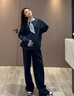 茵拉美孕婦裝秋裝衣服套裝2025新款韓版寬松長(zhǎng)袖衛(wèi)衣休閑運(yùn)動(dòng)長(zhǎng)褲兩件套 藍(lán)色套裝 L 曬單實(shí)拍圖
