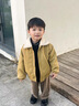 G.duck小黃鴨男童加絨皮衣外套秋冬裝2025新款寶寶冬季夾克兒童加厚棉衣 咖色 加絨款 130 曬單實(shí)拍圖