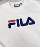 FILA 斐樂(lè )官方情侶款套頭衛衣25秋冬季新款休閑寬松長(cháng)袖加絨保暖上衣 【加絨款】蒸汽白-IV S 165/88A/S 曬單實(shí)拍圖