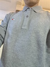 TOME BORNEK湯米官方旗艦正品男士秋冬季翻領長袖t恤高端100%純棉帶領Polo 衫 灰色【100%純棉】 2XL 180【建議155-175斤】 曬單實拍圖