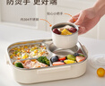 九陽(yáng)飯盒316L不銹鋼餐盒便當盒小學(xué)生上班族餐盤(pán)4格大容量1.5L 保溫袋+餐具+湯碗丨WT601白 1.5L 曬單實(shí)拍圖